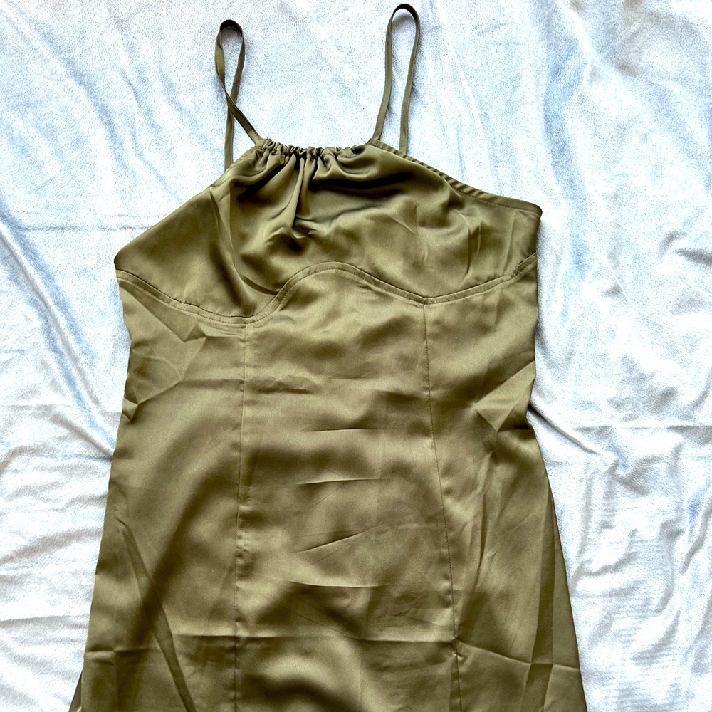 Women’s sexy mini green dress